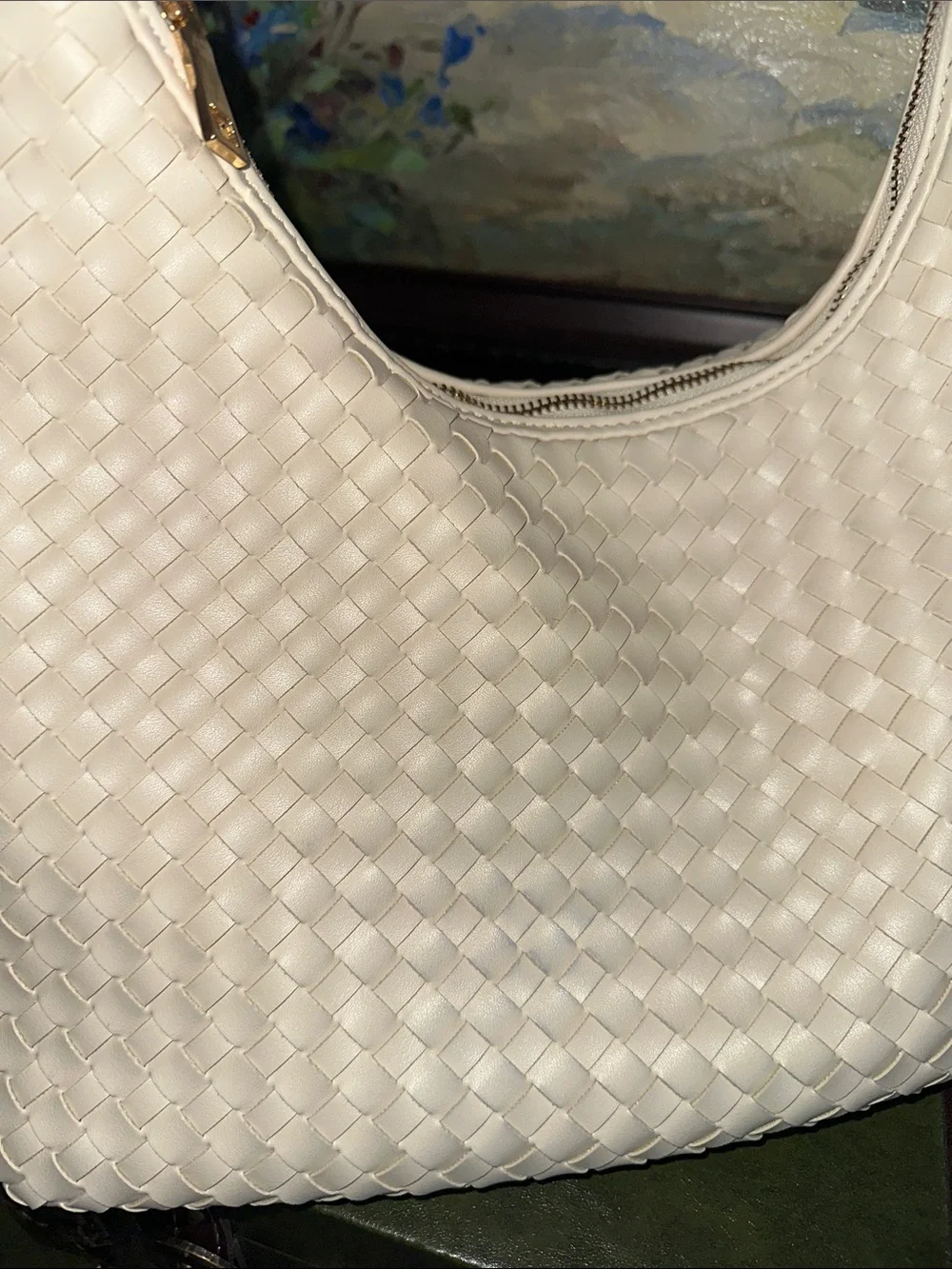 Vici At My Side Faux Leather Woven Convertible Hobo Bag